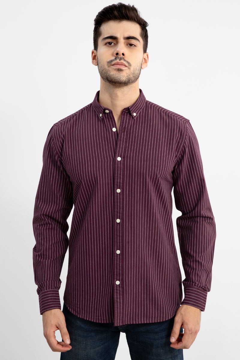 SNITCH Lining Maroon Shirt - Image 4